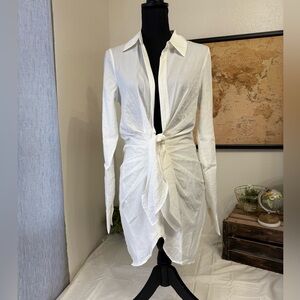 Choosy Crosby St Dress Plunging Neckline Tie Waist Women's Dress Size 4